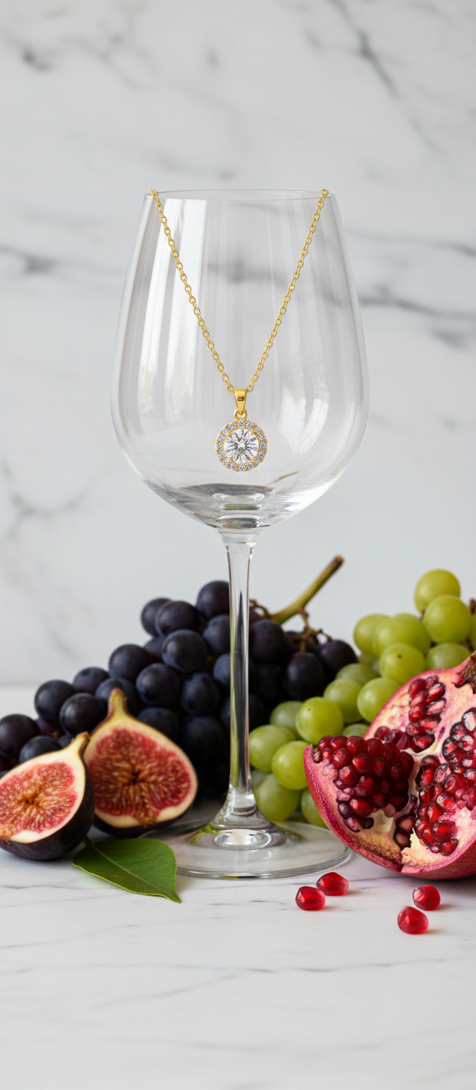 Ατσάλινο Κολιέ Halo με Κρύσταλλα - Διαχρονική Κομψότητα Aurelia The Golden One