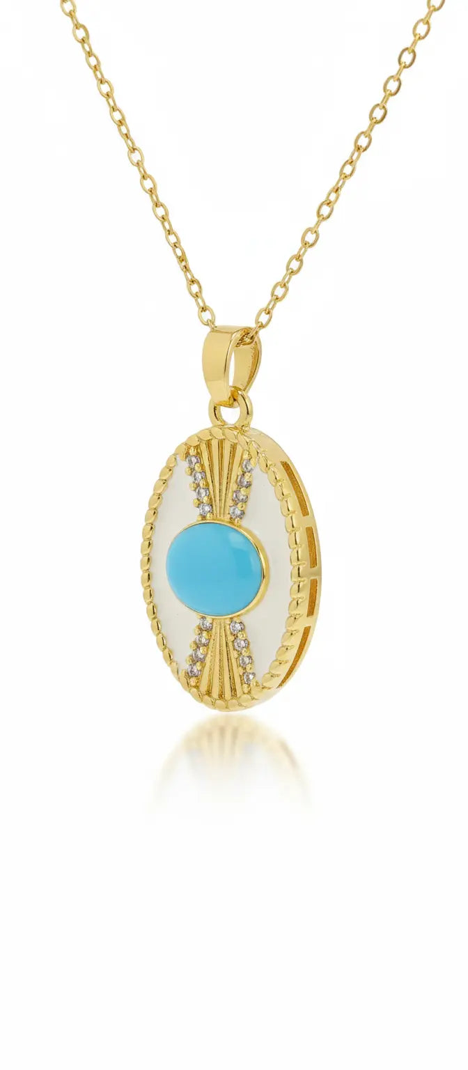 Κολιέ με Γαλάζια Πέτρα aurelia.thegoldenone