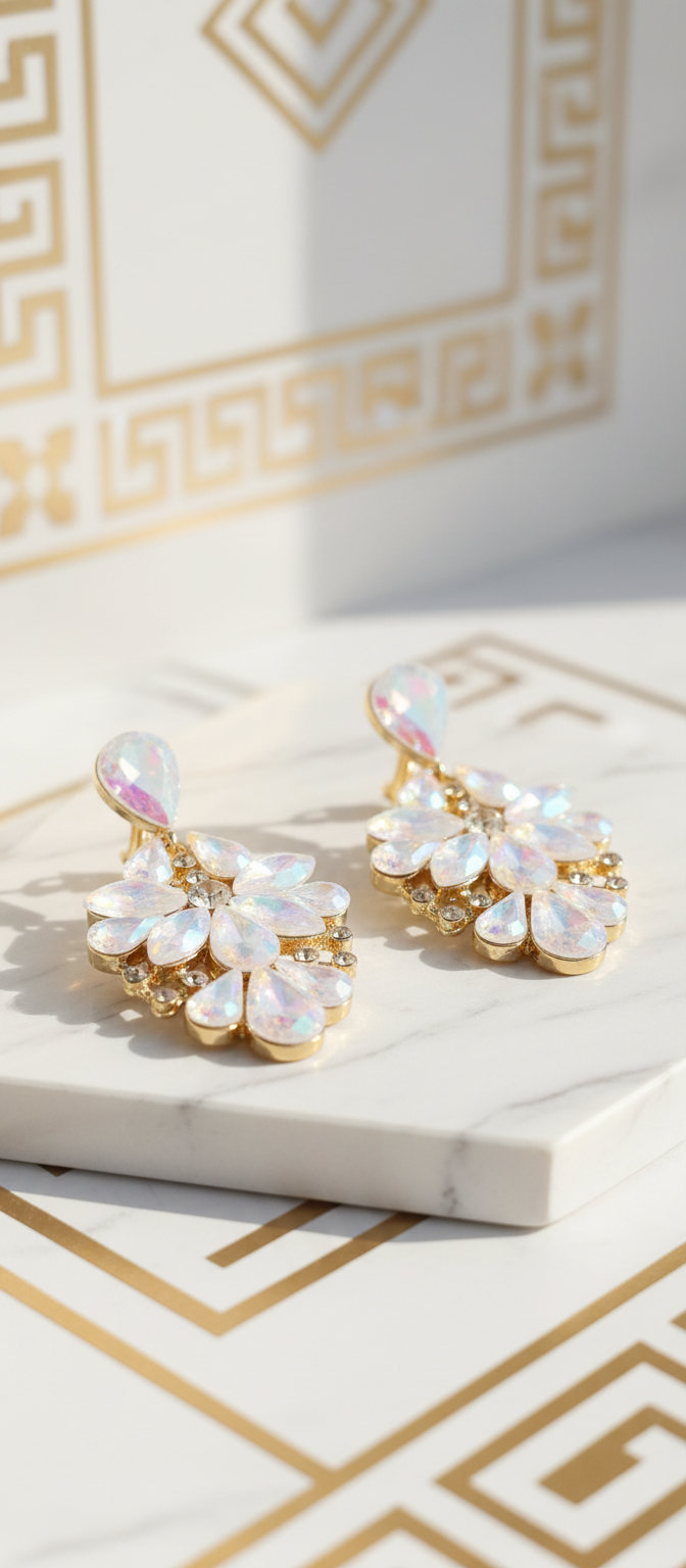 Opalescent Bloom Chandelier Earrings aurelia.thegoldenone