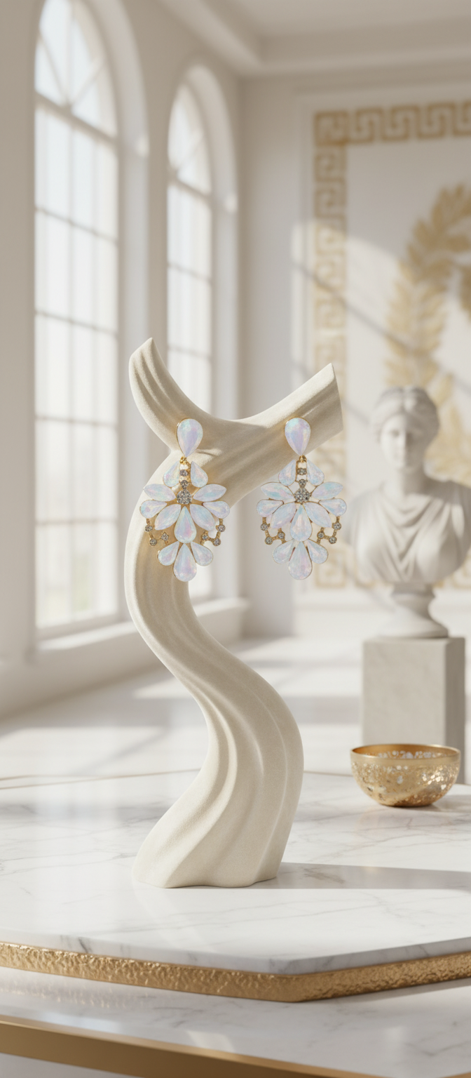 Opalescent Bloom Chandelier Earrings aurelia.thegoldenone